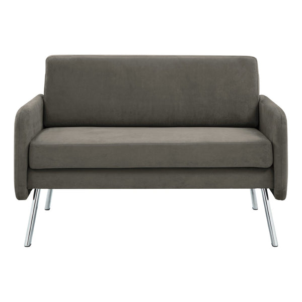 OSP Home Furnishings Lounge Seating with Chrome Base and High Density Foam for Modern Reception Areas Loveseat SL5602-SK2