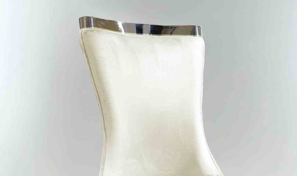 English Elm White Modern Upholstered Side Chair with Gold Legs, Tiger Print Accent, Comfortable Dining Seating White 26 L x 24 W x 18 H B2741S00730