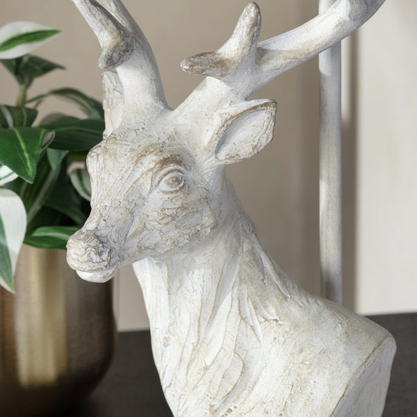 Crestview Collection 27.75"H Deer-inspired Table Lamp With Elegant Antlers - Rustic Chic Lighting For Woodland Decor   Cvazvp132