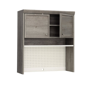 English Elm Hutch, Versatile Brown-Finish Storage Unit With Adjustable Shelves & Pegboard For Any Room'S Needs B356P367857