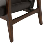 Christopher Knight Home® - Noble House - Marcola Mid Century Modern Faux Leather Club Chair with Wood Frame