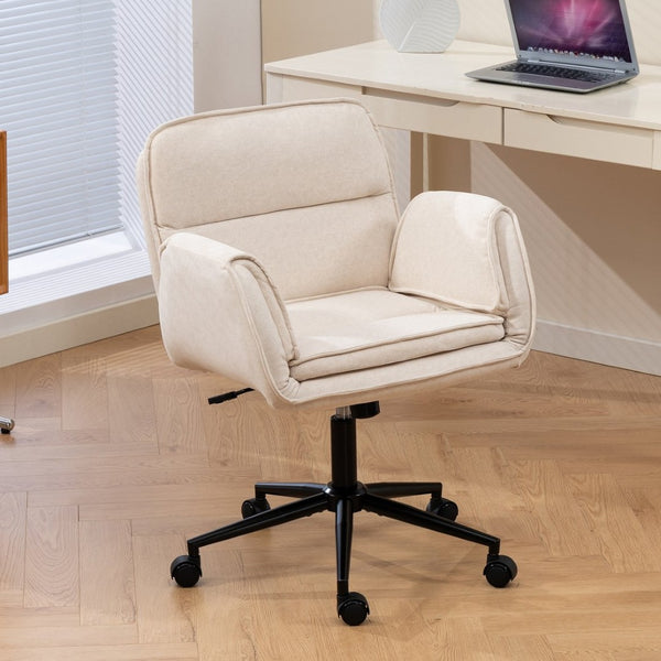 English Elm Stylish Barrel Swivel Accent Chair Upholstered Seat with Storage for Vanity or Dining W3248P424649
