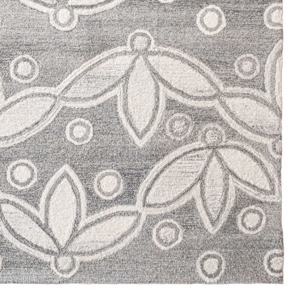 Capel Rugs Happy Day Floral Design Rug By Cococozy - Eco-friendly, 100% Recycled Pet For Stylish Spaces Marble, Ivory 100% Polyester 9305rs03000500330