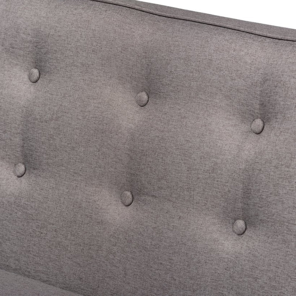 Baxton Studio Baxton Studio Arvid Mid-Century Modern Gray Upholstered 2-Piece L-Shaped Dining Banquette Set BBT8051-Grey-2PC SF Bench