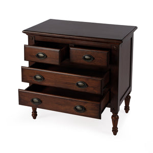 Butler Specialty Easterbrook 4 Drawer Accent Chest In Rich Mahogany - Timeless Elegance For Any Living Space Dark Brown Mahogany Wood,Mdf,Plywood,Resin,Mahogany Veneer,Bronze 9306024-butler