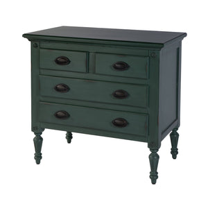 Butler Specialty Butler 31.5 In. W Antique-style 4 Drawer Accent Chest In Green - Elegant Mahogany Storage Solution Green Mahogany Wood,Mdf,Plywood,Resin,Mahogany Veneer,Bronze 9306052-butler