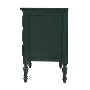 Butler Specialty Butler 31.5 In. W Antique-style 4 Drawer Accent Chest In Green - Elegant Mahogany Storage Solution Green Mahogany Wood,Mdf,Plywood,Resin,Mahogany Veneer,Bronze 9306052-butler