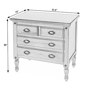Butler Specialty Easterbrook 4 Drawer Accent Chest In Rich Mahogany - Timeless Elegance For Any Living Space Gray Mahogany Wood,Mdf,Plywood,Resin,Mahogany Veneer,Bronze 9306329-butler