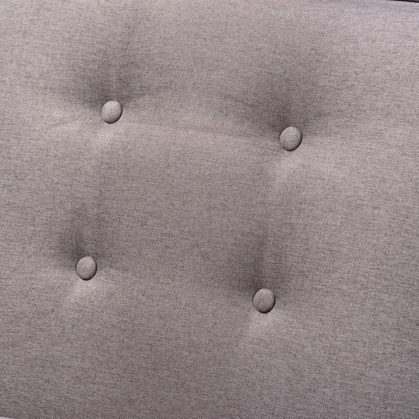 Baxton Studio Baxton Arvid Mid-Century Modern Gray Upholstered Dining Chair with Elegant Walnut Legs & Comfort BBT8051-Grey-CC