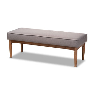 Baxton Studio Baxton Studio Arvid Mid-Century Modern Gray Upholstered Dining Bench for Stylish Spaces & Gatherings BBT8051-Grey-Bench