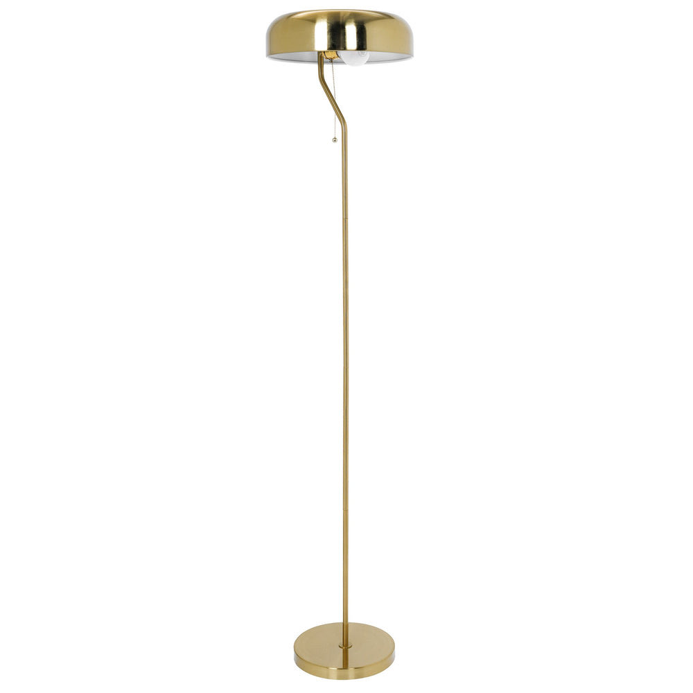 English Elm Ashcroft Furniture - Tall Corner Floor Lamp - Elegant Gold & White Design For Living Room, Bedroom & Office Spaces B183P315132