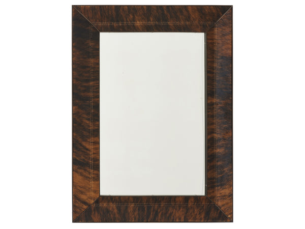 Lexington Barclay Butera Park Meadows Elegantly Framed Rectangular Mirror With Unique Hair-on-hide Leather Accents Canyon  930-205