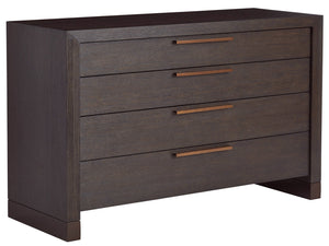 Lexington Barclay Butera Bridgewater Elegant Single Dresser In Rich Dark Mocha With Artisan Bronze Hardware And 4 Drawers Canyon  930-221