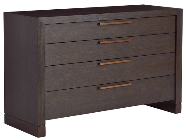 Lexington Barclay Butera Bridgewater Elegant Single Dresser In Rich Dark Mocha With Artisan Bronze Hardware And 4 Drawers Canyon  930-221