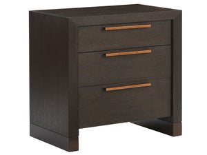 Lexington Barclay Butera Jordanelle Nightstand - Elegant Quartered White Oak With Artisan Bronze Accents For Luxury Living Canyon  930-621