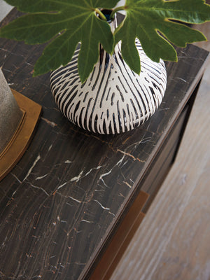 Lexington Barclay Butera Empire Bachelors Chest - Elegant Quartered White Oak Design With Alpine Marble Top And 2 Drawers Canyon  930-624