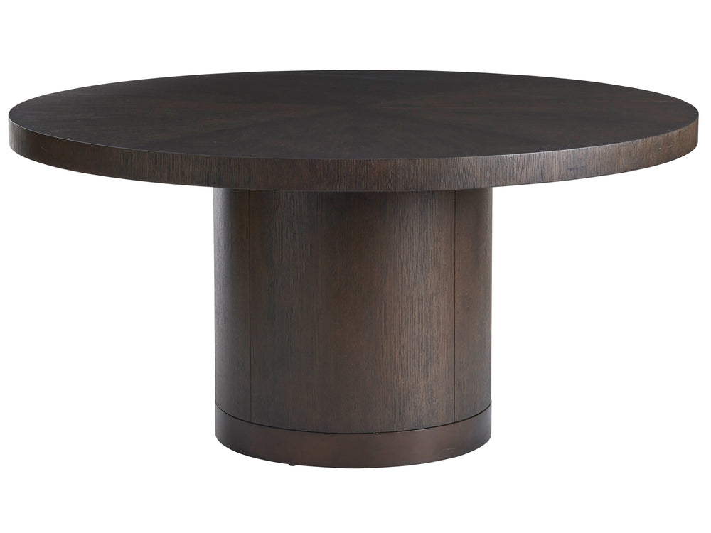 Lexington Barclay Butera Silvercreek Round Dining Table - Elegant White Oak With Burnished Bronze Base For Luxurious Dining Experience Canyon  930-875c