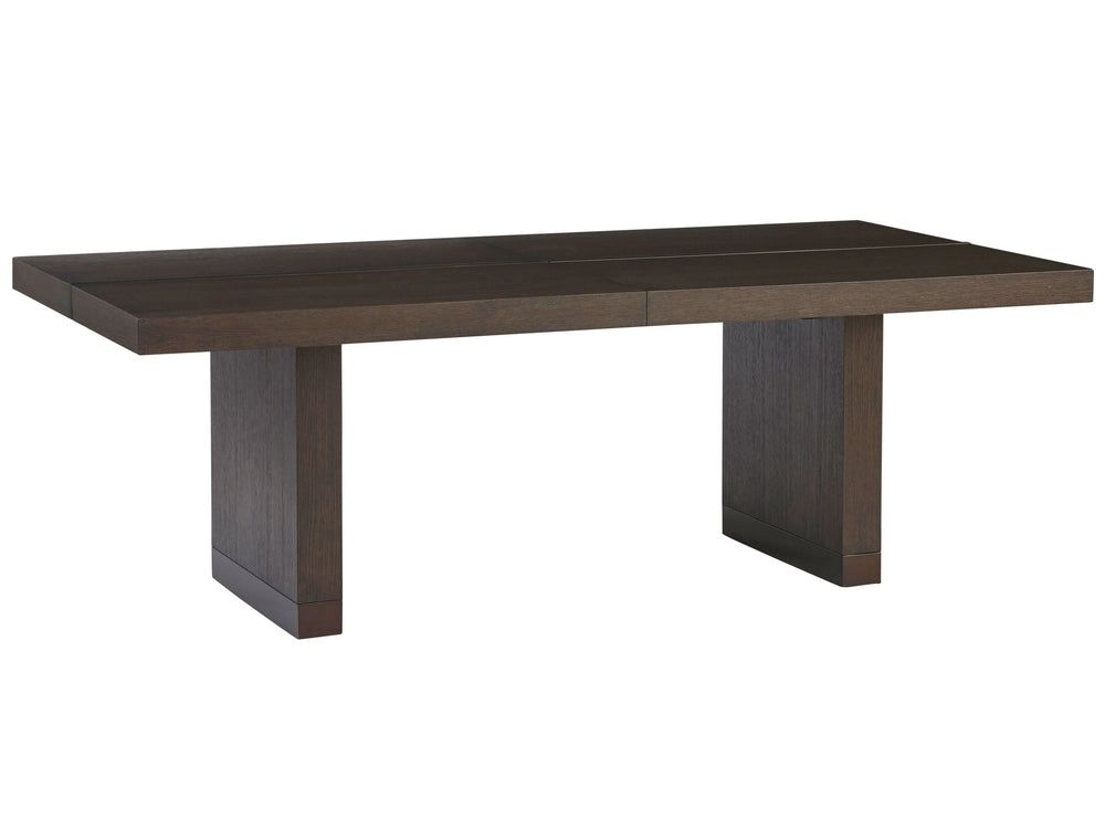 Lexington Barclay Butera Ironwood Rectangular Dining Table With Elegant Oak Grain And Decorative Bronze Metal Accents Canyon  930-877