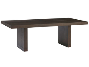 Lexington Barclay Butera Ironwood Rectangular Dining Table With Elegant Oak Grain And Decorative Bronze Metal Accents Canyon  930-877