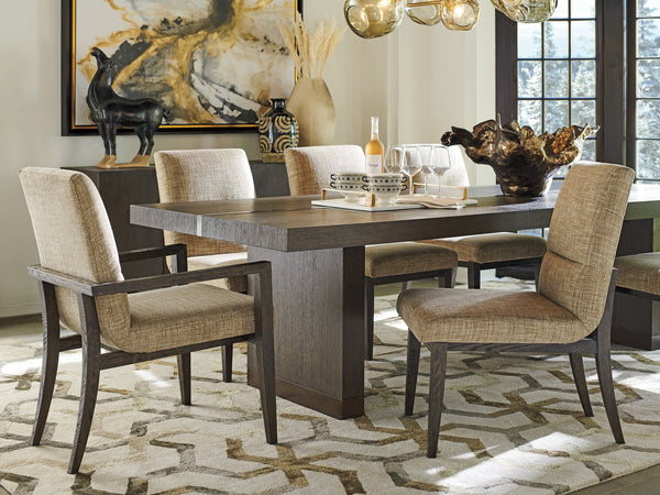 Lexington Barclay Butera Glenwild Upholstered Side Chair - Luxurious Modern Design With Elegant Oak Grain And Performance Fabric Canyon  930-882-01