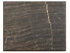 Lexington Barclay Butera Summit Elegant End Table With Alpine Marble Top, Burnished Bronze Frame, And Glass Shelf Design Canyon  930-955