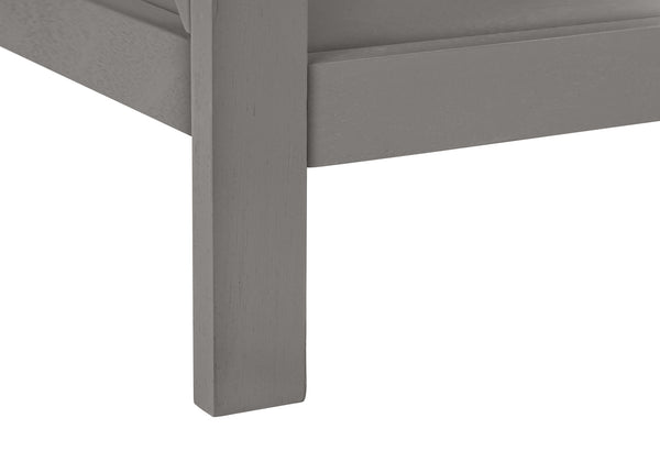 English Elm Accent Table - Transitional 2-Tier Side Table With Storage Drawer In Antique Grey For Bedroom & Living Room B2710P219488