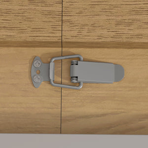 English Elm 47.25" Expandable Dining Table 47.25-63" Natural Wood Finish Retractable Top, Seats 4-6, Metal Base W757P270705