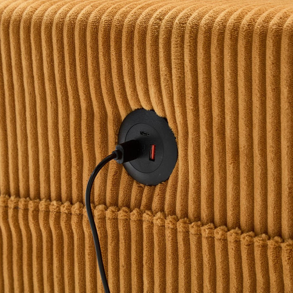 English Elm United Cozy Cloud Sofa Bed With Adjustable Backrest, Usb Charging, Cup Holders & Storage Pockets W1568S00165-GIGA