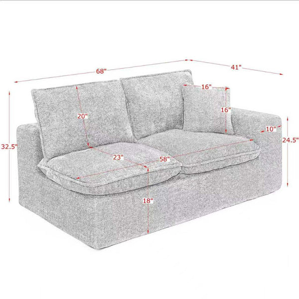 English Elm 107'' Boucle L-shaped Sectional with Reversible Chaise Deep Foam Seat Living Room Green W1413S00168
