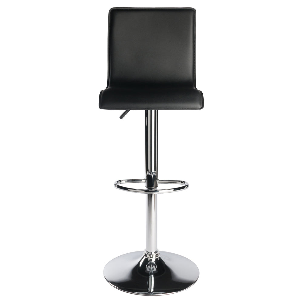 Winsome Wood Spectrum High-back Adjustable Swivel Stool - Modern Black Pvc Seat For Home Bar Comfort & Style Black ,Metal Pvc ,Metal 93145-winsome-wood