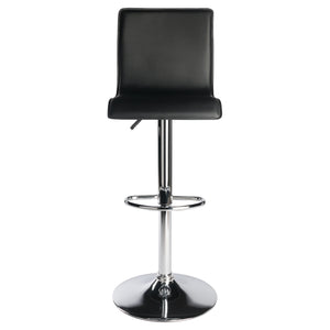Winsome Wood Spectrum High-back Adjustable Swivel Stool - Modern Black Pvc Seat For Home Bar Comfort & Style Black ,Metal Pvc ,Metal 93145-winsome-wood