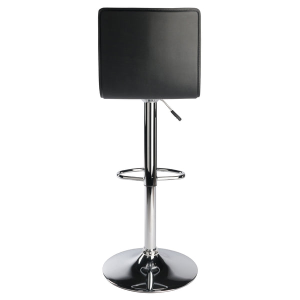 Winsome Wood Spectrum High-back Adjustable Swivel Stool - Modern Black Pvc Seat For Home Bar Comfort & Style Black ,Metal Pvc ,Metal 93145-winsome-wood