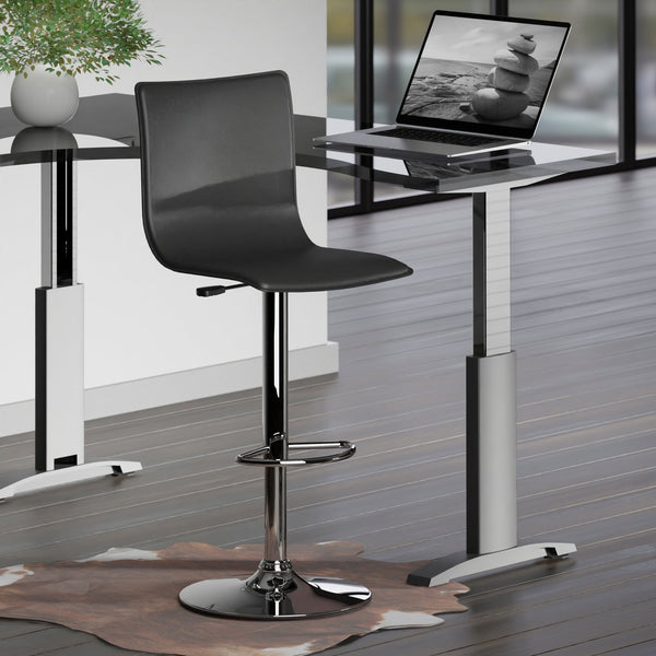 Winsome Wood Spectrum High-back Adjustable Swivel Stool - Modern Black Pvc Seat For Home Bar Comfort & Style Black ,Metal Pvc ,Metal 93145-winsome-wood