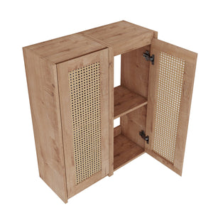 English Elm 24" Bathroom Side Cabinet - Wall-Mounted, Soft-Close Doors, Modern Design & Durable Storage Solution W999S00338
