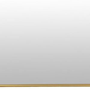 English Elm Rectangular Gold Metal Framed Wall Mirror with Built-in Shelf for Entryway Decor B056P416917