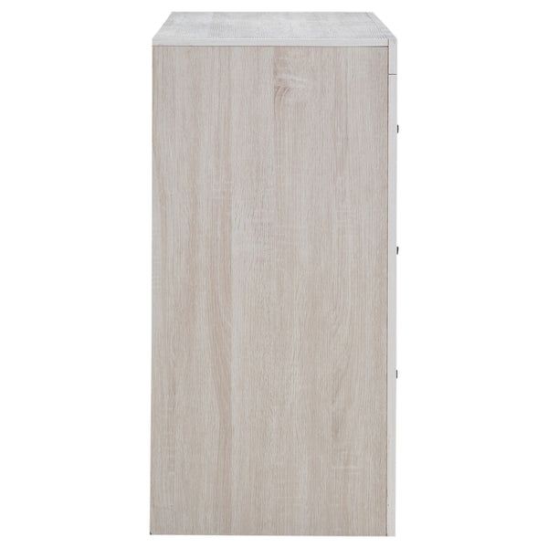 English Elm Sherwood Coastal White 6-Drawer Dresser — Sleek Modern Silhouette, Smooth Hardware, Spacious Storage B062P375390