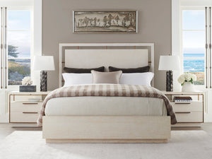 Lexington Barclay Butera Post Ranch Panel Bed - Relaxed Modern Design With Floating Headboard And Sophisticated Metal Accents Monterey  931-134c
