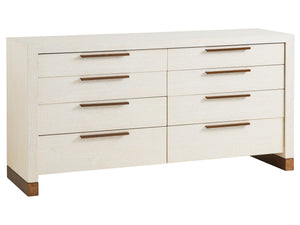 Lexington Barclay Butera Bluff Double Dresser – Sophisticated Storage Solution With 8 Drawers And Elegant Brass Accents Monterey  931-222