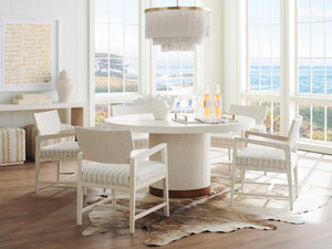 Lexington Barclay Butera Selfridge Round Dining Table - Elegant White Oak Craftsmanship With Calais Brass Base For Luxury Living Monterey  931-875c