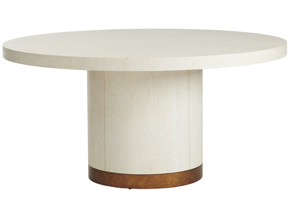 Lexington Barclay Butera Selfridge Round Dining Table - Elegant White Oak Craftsmanship With Calais Brass Base For Luxury Living Monterey  931-875c