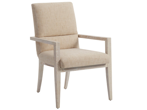 Lexington Barclay Butera Palmero Upholstered Arm Chair - Elegant Design With Plush Textiles & Natural Linen Look For Luxury Living Monterey  931-883-01