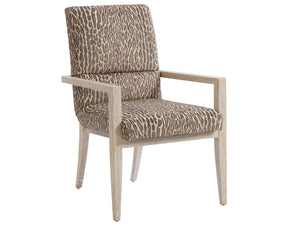 Lexington Barclay Butera Palmero Upholstered Arm Chair - Elegant Design With Plush Textiles & Natural Linen Look For Luxury Living Monterey  931-883-40