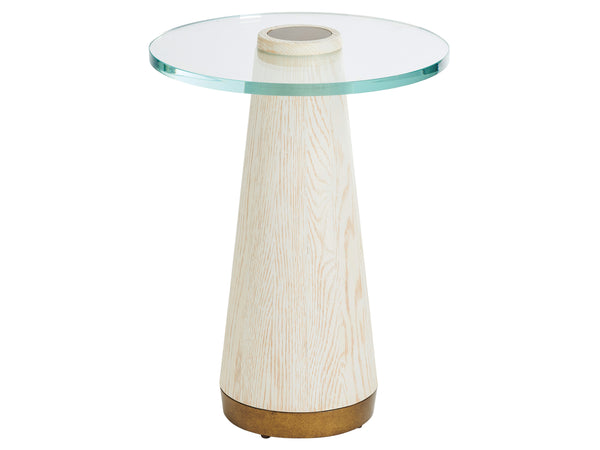 Lexington Barclay Butera Castlewood Accent Table With Glass Top And Tapered Wooden Base - Perfect For Sophisticated Living Monterey  931-952