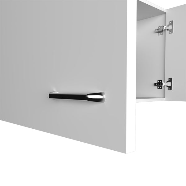 English Elm Wall Cabinet Fairwood White — Compact Engineered Wood Kitchen Storage with Two Shelves, Easy-Clean Finish B092P250511