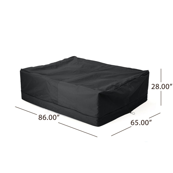 English Elm Christopher Knight Home® - SHIELD Chat Set Cover Waterproof Polyester Fabric, Handcrafted 19x8.5x6.38 Protective Outdoor Slipcover Grey 60003.00GRY