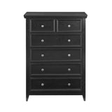 English Elm Modern 6 Drawers Dresser 6 Drawers Cabinet,Chest Of Drawers Closet Organizers and Storage Clothes Storage Drawers Cabinet For Living Room, Farmhouse Dresser Organizer Black