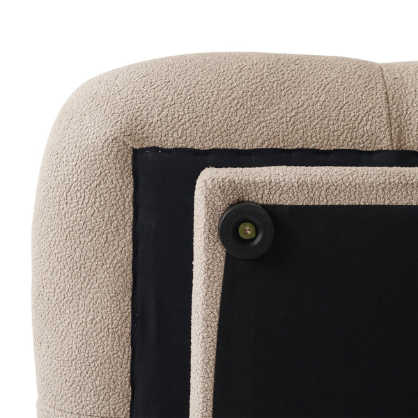 English Elm Urban Modern Modular Sofa Teddy Fleece Capitonné Design High Modularity Plush Comfort Corner Ready for Cozy Living Spaces Brown B341S00038