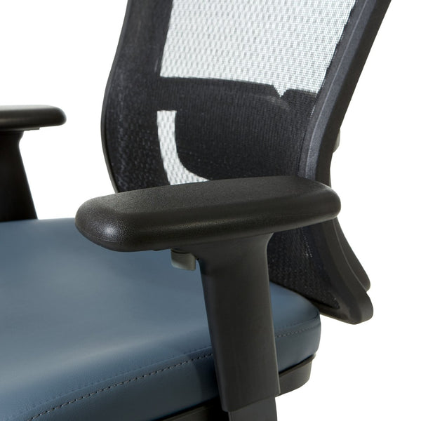 OSP Home Furnishings Progrid Ergonomic Mesh Office Chair with Lumbar Support and Padded Seat for All Day Blue 97720-R105
