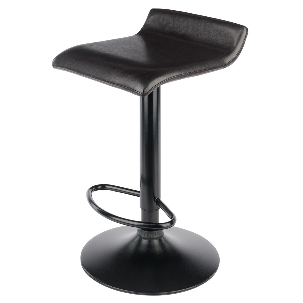 Winsome Wood Paris Adjustable Swivel Stool Set - Stylish Faux Leather & Metal, Perfect For Kitchen Or Bar Use Espresso ,Black Polyurethane ,Metal 93232-winsome-wood