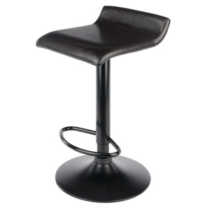 Winsome Wood Paris Adjustable Swivel Stool Set - Stylish Faux Leather & Metal, Perfect For Kitchen Or Bar Use Espresso ,Black Polyurethane ,Metal 93232-winsome-wood